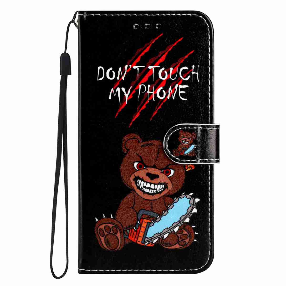 For-Xiaomi-15T-Wallet-Case-Printed-Pattern-PU-Leather-Stand-Phone-Cover-with-Strap-Don'T-Touch-My-Phone