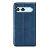 For-Sony-Xperia-10-VII-Case-Skin-Touch-Leather-Wallet-Phone-Cover-Blue