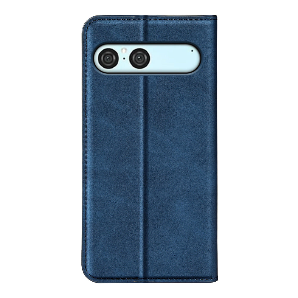 For-Sony-Xperia-10-VII-Case-Skin-Touch-Leather-Wallet-Phone-Cover-Blue