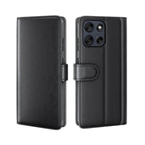 For-Motorola-Moto-G56-5G-Case-Genuine-Split-Leather-Phone-Cover-Wallet-Card-Slot-Black