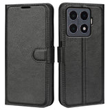 For-Xiaomi-15T-Pro-Case-Litchi-Texture-Shockproof-Leather-Wallet-Phone-Cover-Black