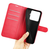 For-Xiaomi-15T-Pro-Case-Litchi-Texture-Shockproof-Leather-Wallet-Phone-Cover-Red