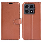 For-Xiaomi-15T-Pro-Case-Litchi-Texture-Shockproof-Leather-Wallet-Phone-Cover-Brown