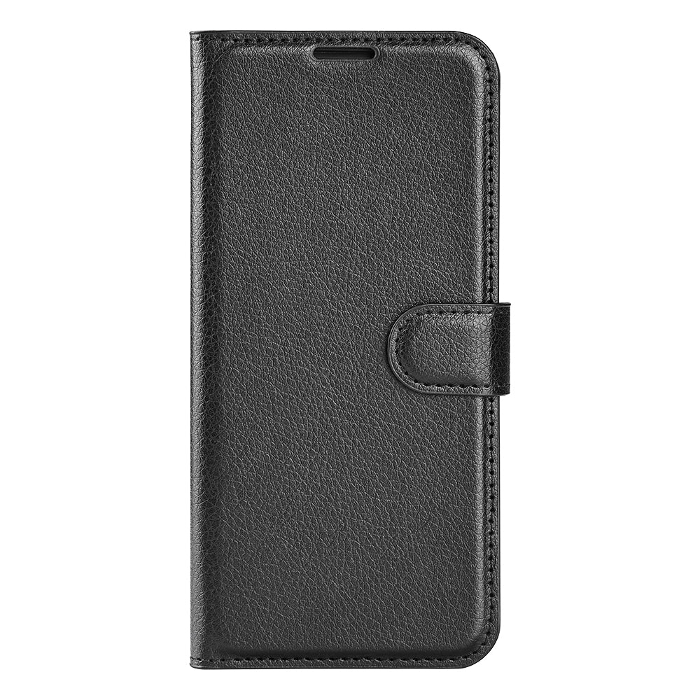 For-Xiaomi-Redmi-15-5G-(EU)-(171mm)-/-Xiaomi-Redmi-15-4G-(EU)-(171mm)-Case-Litchi-Texture-Shockproof-Leather-Wallet-Phone-Cover-Black
