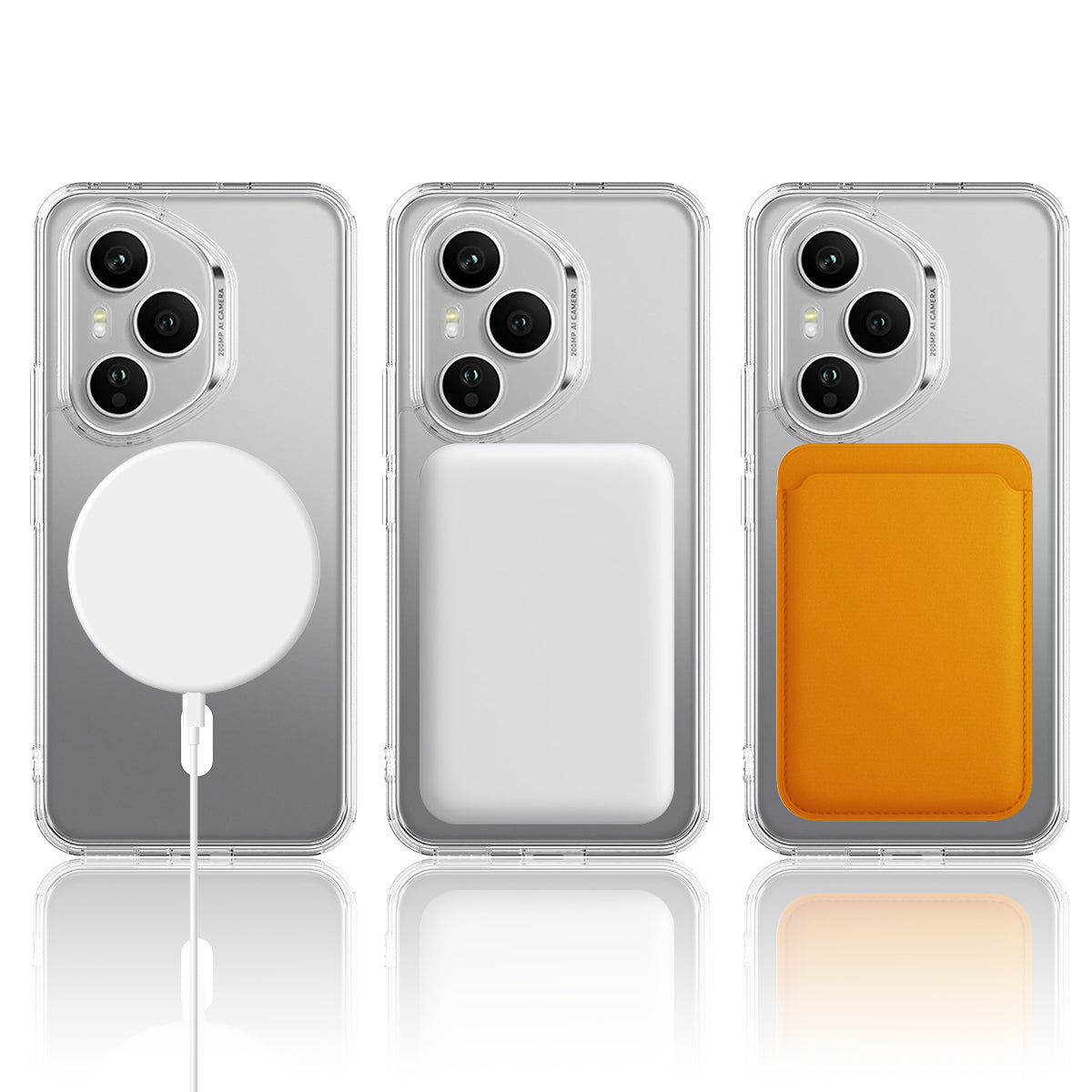 For-Honor-400-Pro-5G-(Global)-Clear-Phone-Case-Compatible-with-MagSafe-TPU+Acrylic-Back-Cover-Clear