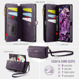 For-Samsung-Galaxy-S25-FE-Case-CASEME-C39-RFID-Blocking-Zipper-Wallet-Stand-Leather-Cover-with-Strap-Purple