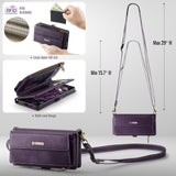 For-Samsung-Galaxy-S25-FE-Case-CASEME-C39-RFID-Blocking-Zipper-Wallet-Stand-Leather-Cover-with-Strap-Purple