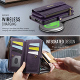 For-Samsung-Galaxy-S25-FE-Case-CASEME-C39-RFID-Blocking-Zipper-Wallet-Stand-Leather-Cover-with-Strap-Purple