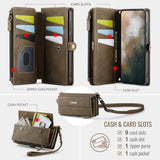 For-Samsung-Galaxy-S25-FE-Case-CASEME-C39-RFID-Blocking-Zipper-Wallet-Stand-Leather-Cover-with-Strap-Brown