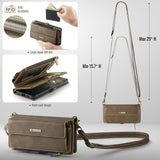 For-Samsung-Galaxy-S25-FE-Case-CASEME-C39-RFID-Blocking-Zipper-Wallet-Stand-Leather-Cover-with-Strap-Brown