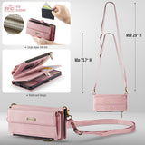 For-Samsung-Galaxy-S25-FE-Case-CASEME-C39-RFID-Blocking-Zipper-Wallet-Stand-Leather-Cover-with-Strap-Pink