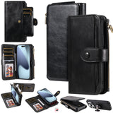 For-iPhone-17-Pro-Max-Phone-Case-PU-Leather-Zipper-Wallet-Detachable-Cover-Black