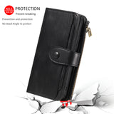 For-iPhone-17-Pro-Max-Phone-Case-PU-Leather-Zipper-Wallet-Detachable-Cover-Black