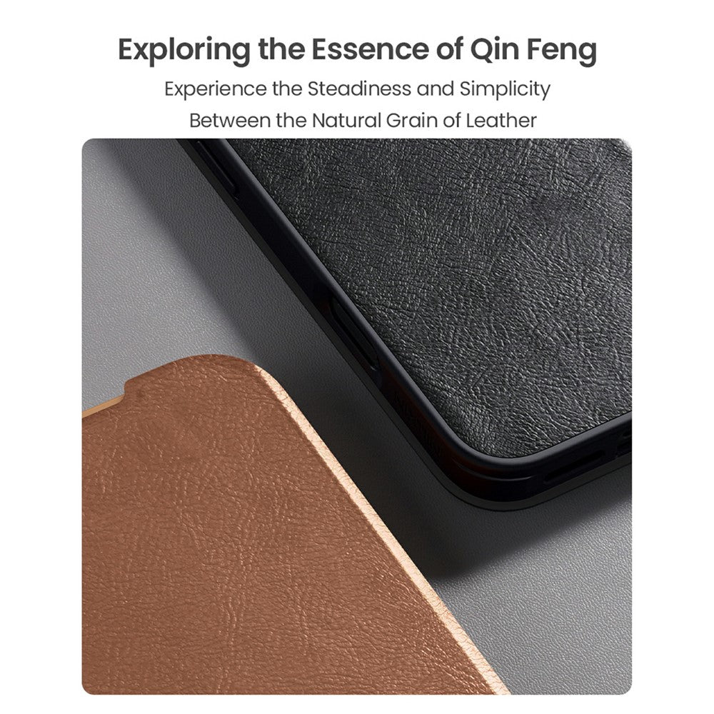 NILLKIN-Qin-Pro-Series-for-iPhone-17-Pro-Max-Case-with-Card-Slots-Leather-Phone-Cover-Black