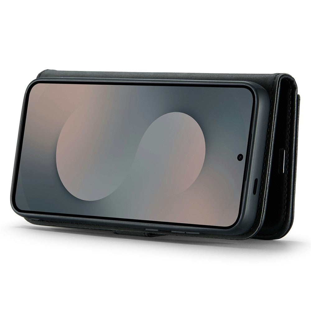 DG.MING-for-Samsung-Galaxy-S25-FE-Case-Detachable-Split-Leather-Phone-Cover-Black