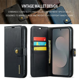 DG.MING-for-Samsung-Galaxy-S25-FE-Case-Detachable-Split-Leather-Phone-Cover-Black
