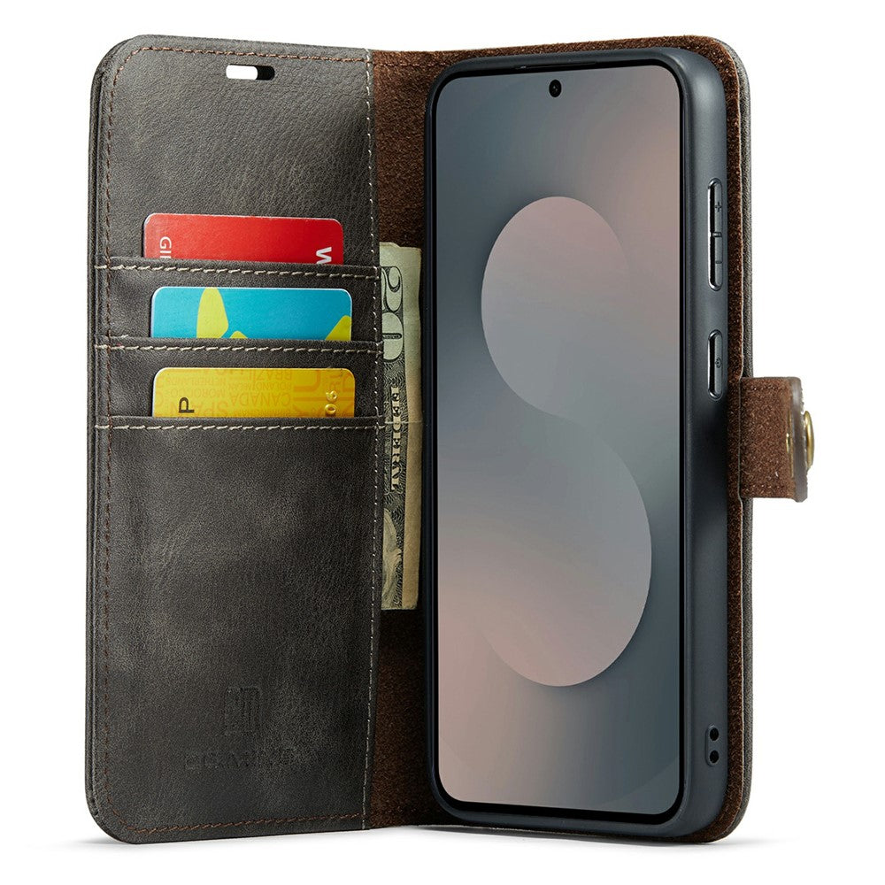 DG.MING-for-Samsung-Galaxy-S25-FE-Case-Detachable-Split-Leather-Phone-Cover-Grey