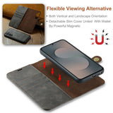 DG.MING-for-Samsung-Galaxy-S25-FE-Case-Detachable-Split-Leather-Phone-Cover-Grey