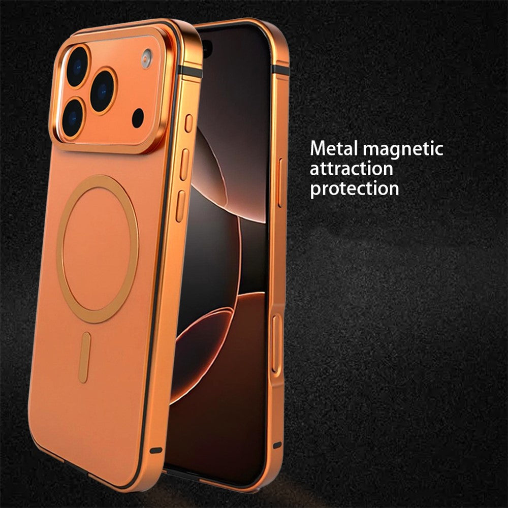 For-iPhone-17-Pro-Case-Metal-TPU-Frame-PC-Back-Phone-Cover-Compatible-with-MagSafe-Orange