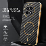 For-OnePlus-Ace-5-5G-/-5-Pro-5G-/-13R-5G-Phone-Case-Carbon-Fiber-Textured-Electroplated-TPU-Back-Cover-Black
