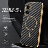 For-OnePlus-Ace-5-Racing-5G-/-Nord-CE5-5G-Phone-Case-Carbon-Fiber-Textured-Electroplated-TPU-Back-Cover-Black