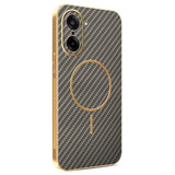 For-OnePlus-Ace-5-Racing-5G-/-Nord-CE5-5G-Phone-Case-Carbon-Fiber-Textured-Electroplated-TPU-Back-Cover-Coffee
