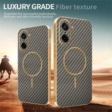For-OnePlus-Ace-5-Racing-5G-/-Nord-CE5-5G-Phone-Case-Carbon-Fiber-Textured-Electroplated-TPU-Back-Cover-Coffee