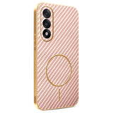 For-OnePlus-Ace-5-Ultra-5G-/-Nord-5-5G-Phone-Case-Carbon-Fiber-Textured-Electroplated-TPU-Back-Cover-Pink