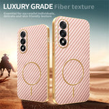 For-OnePlus-Ace-5-Ultra-5G-/-Nord-5-5G-Phone-Case-Carbon-Fiber-Textured-Electroplated-TPU-Back-Cover-Pink