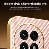 For-OnePlus-13-Phone-Case-Carbon-Fiber-Textured-Electroplated-TPU-Back-Cover-Pink