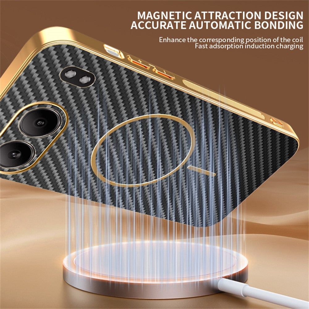 For-OnePlus-Nord-4-Phone-Case-Carbon-Fiber-Textured-Electroplated-TPU-Back-Cover-Black