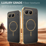 For-OnePlus-Nord-4-Phone-Case-Carbon-Fiber-Textured-Electroplated-TPU-Back-Cover-Black