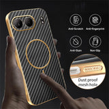 For-OnePlus-Nord-4-Phone-Case-Carbon-Fiber-Textured-Electroplated-TPU-Back-Cover-Black
