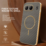 For-OnePlus-Nord-4-Phone-Case-Carbon-Fiber-Textured-Electroplated-TPU-Back-Cover-Coffee