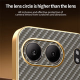 For-OnePlus-Nord-4-Phone-Case-Carbon-Fiber-Textured-Electroplated-TPU-Back-Cover-Coffee