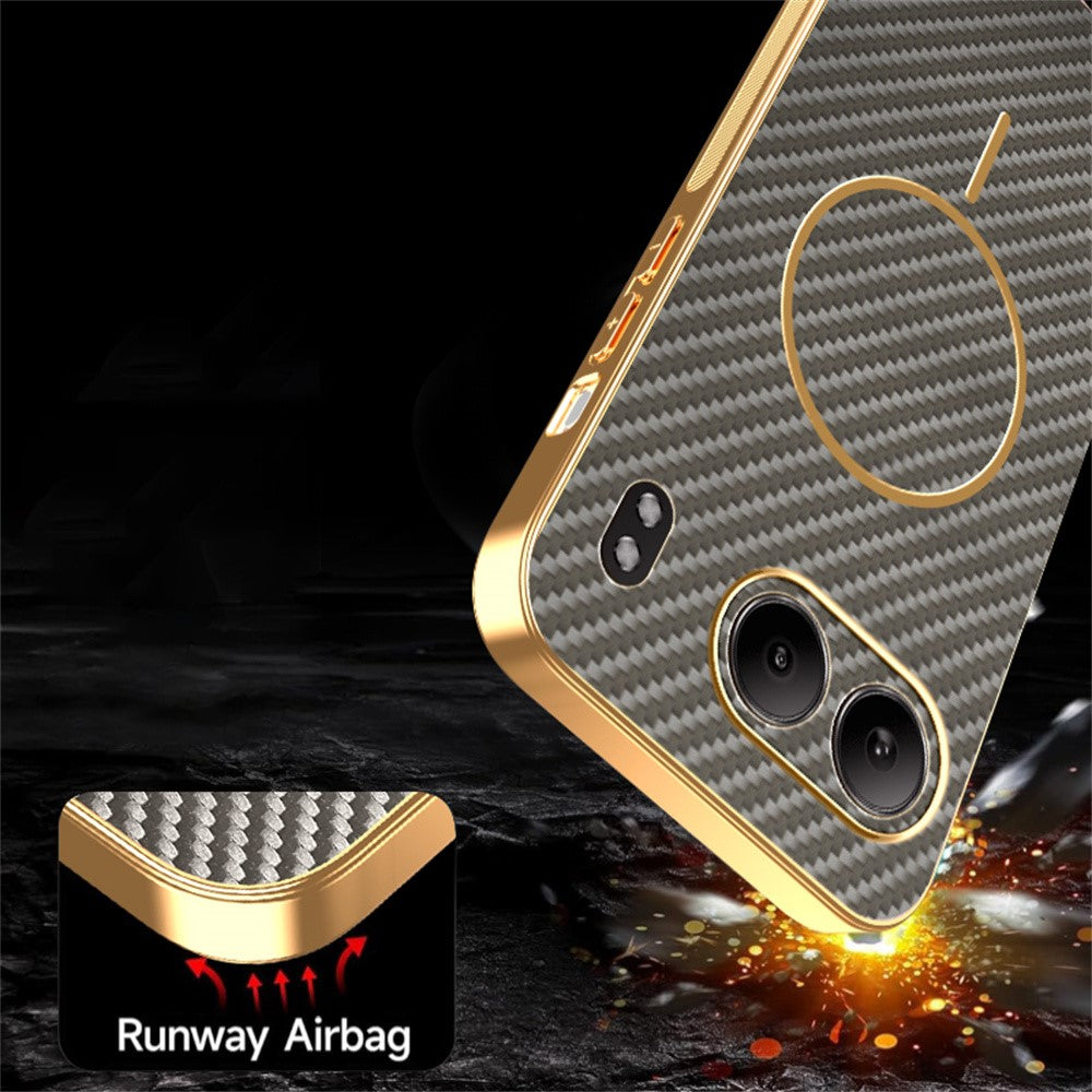 For-OnePlus-Nord-4-Phone-Case-Carbon-Fiber-Textured-Electroplated-TPU-Back-Cover-Coffee