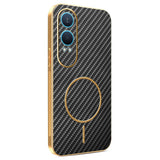 For-OnePlus-Nord-CE4-Lite-5G-Phone-Case-Carbon-Fiber-Textured-Electroplated-TPU-Back-Cover-Black