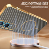 For-OnePlus-Nord-CE4-Lite-5G-Phone-Case-Carbon-Fiber-Textured-Electroplated-TPU-Back-Cover-Coffee