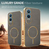 For-OnePlus-Nord-CE4-Lite-5G-Phone-Case-Carbon-Fiber-Textured-Electroplated-TPU-Back-Cover-Coffee