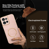 For-Motorola-Edge-50-5G-Phone-Case-Carbon-Fiber-Textured-Electroplated-TPU-Back-Cover-Pink