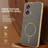 For-Motorola-Edge-50-Fusion-5G-Phone-Case-Carbon-Fiber-Textured-Electroplated-TPU-Back-Cover-Coffee