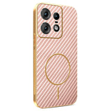 For-Motorola-Edge-50-Pro-5G-Phone-Case-Carbon-Fiber-Textured-Electroplated-TPU-Back-Cover-Pink