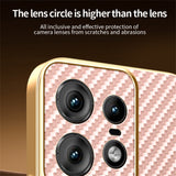 For-Motorola-Edge-50-Pro-5G-Phone-Case-Carbon-Fiber-Textured-Electroplated-TPU-Back-Cover-Pink