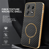 For-Motorola-Edge-50-Pro-5G-Phone-Case-Carbon-Fiber-Textured-Electroplated-TPU-Back-Cover-Black