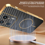 For-Motorola-Edge-50-Ultra-5G-Phone-Case-Carbon-Fiber-Textured-Electroplated-TPU-Back-Cover-Black