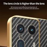 For-Motorola-Edge-50-Ultra-5G-Phone-Case-Carbon-Fiber-Textured-Electroplated-TPU-Back-Cover-Black