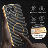 For-Motorola-Edge-50-Ultra-5G-Phone-Case-Carbon-Fiber-Textured-Electroplated-TPU-Back-Cover-Black