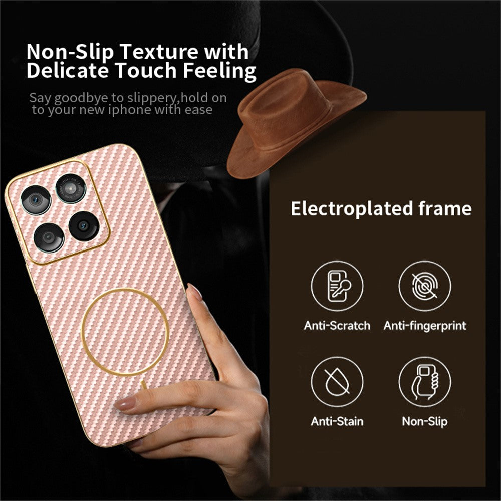 For-Motorola-Edge-60-Fusion-5G-/-Edge-60-5G-/-Edge-60s-5G-Phone-Case-Carbon-Fiber-Textured-Electroplated-TPU-Back-Cover-Pink