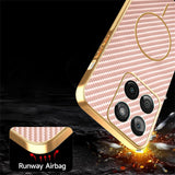 For-Motorola-Edge-60-Fusion-5G-/-Edge-60-5G-/-Edge-60s-5G-Phone-Case-Carbon-Fiber-Textured-Electroplated-TPU-Back-Cover-Pink