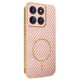 For-Motorola-Edge-60-Pro-5G-Phone-Case-Carbon-Fiber-Textured-Electroplated-TPU-Back-Cover-Pink